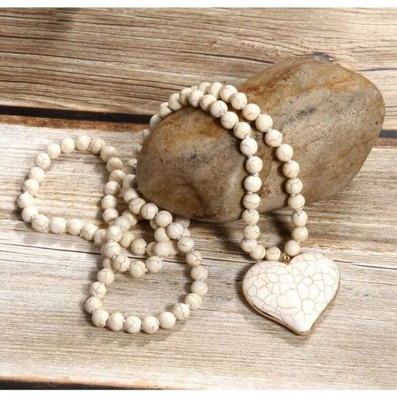 Turquoise Heart Necklace - Picture 3 of 7